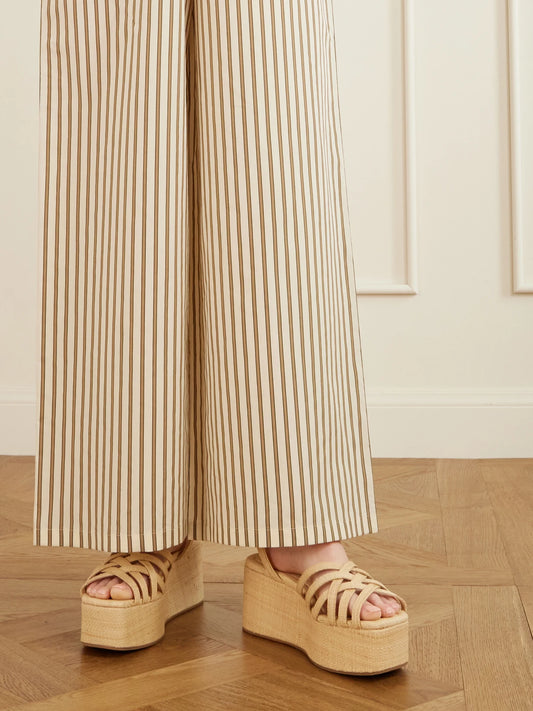 Channing Raffia Platform Wedge Sandals