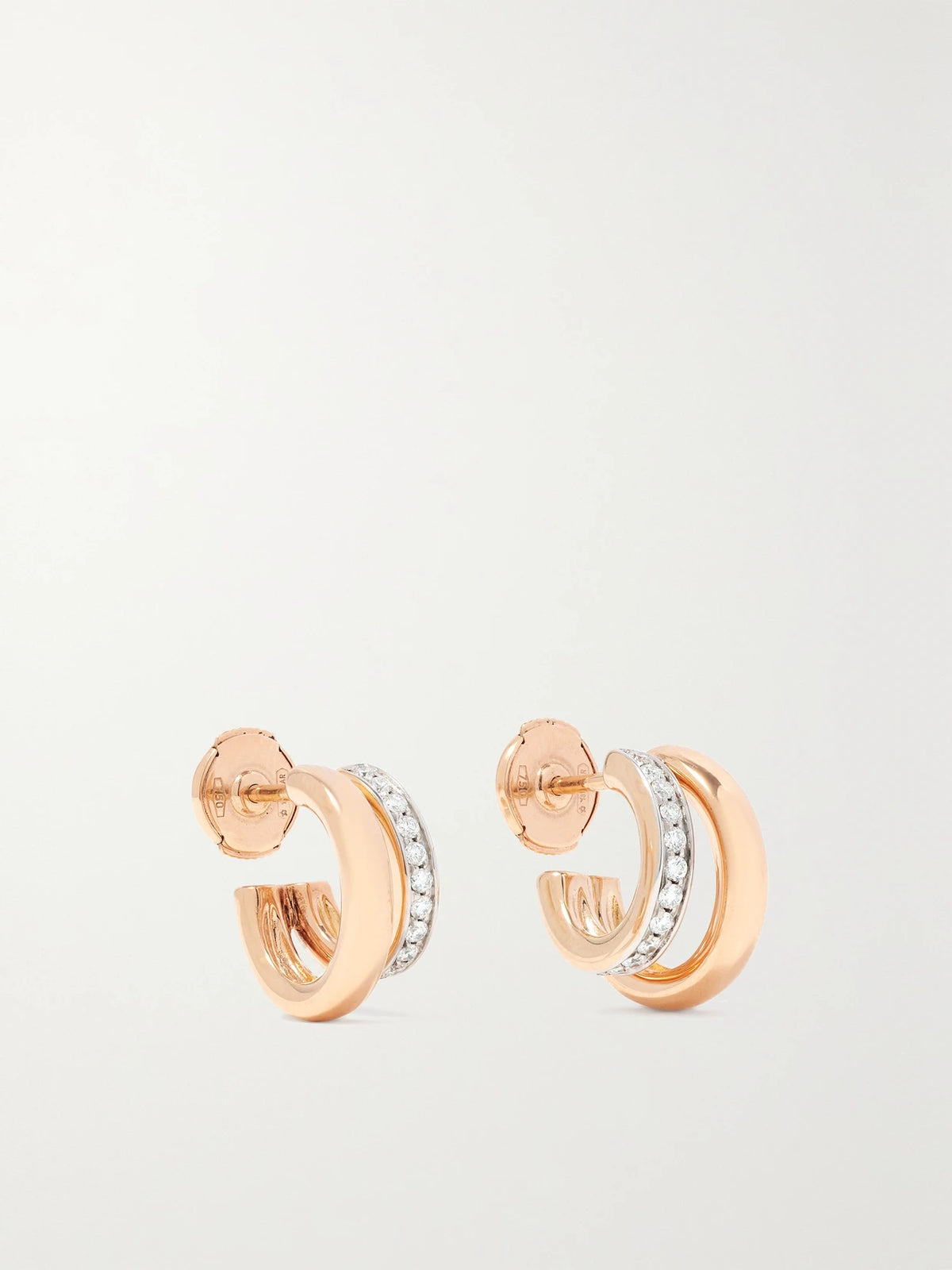 Together 18-karat Rose Gold Diamond Hoop Earrings