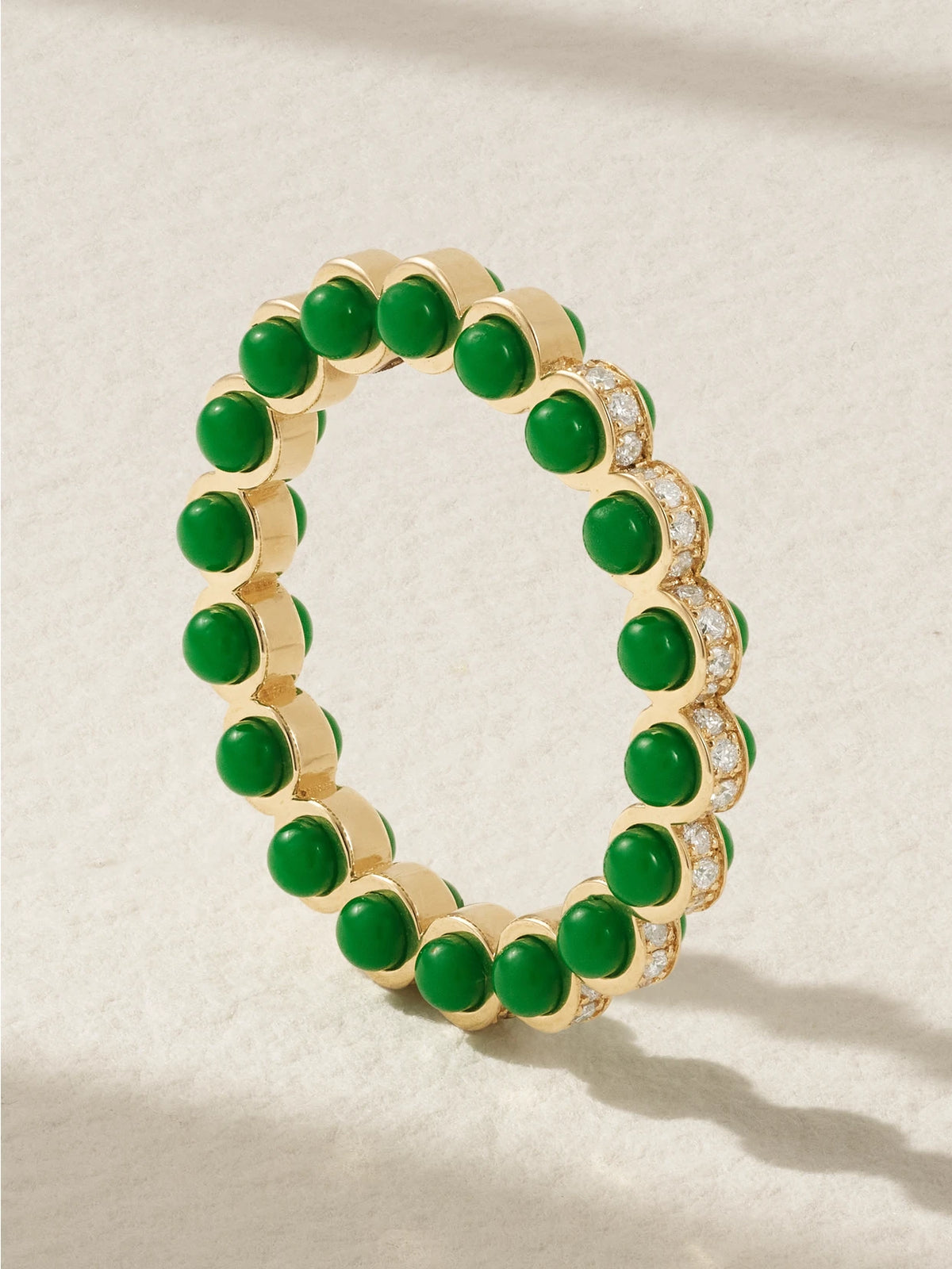 Atoms 18-karat Gold Diamond And Enamel Ring