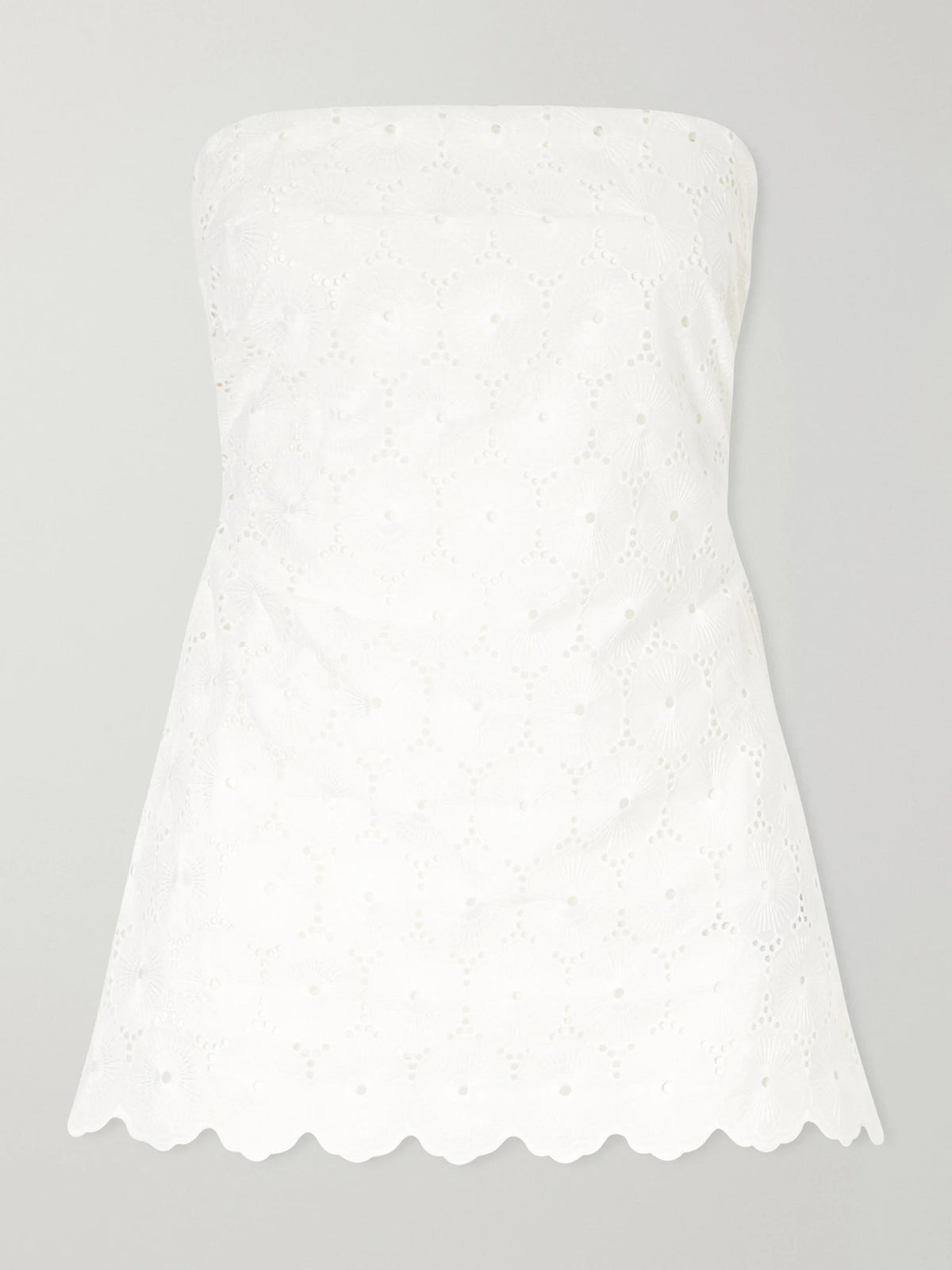 Faithfull Pamina Strapless Scalloped Broderie Anglaise Top