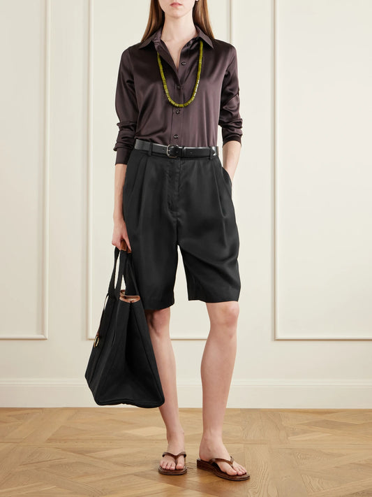 Image of Bags. Product name - Traversée Large Leather-trimmed Herringbone Canvas Tote in Black colour by brand - RUE de VERNEUIL