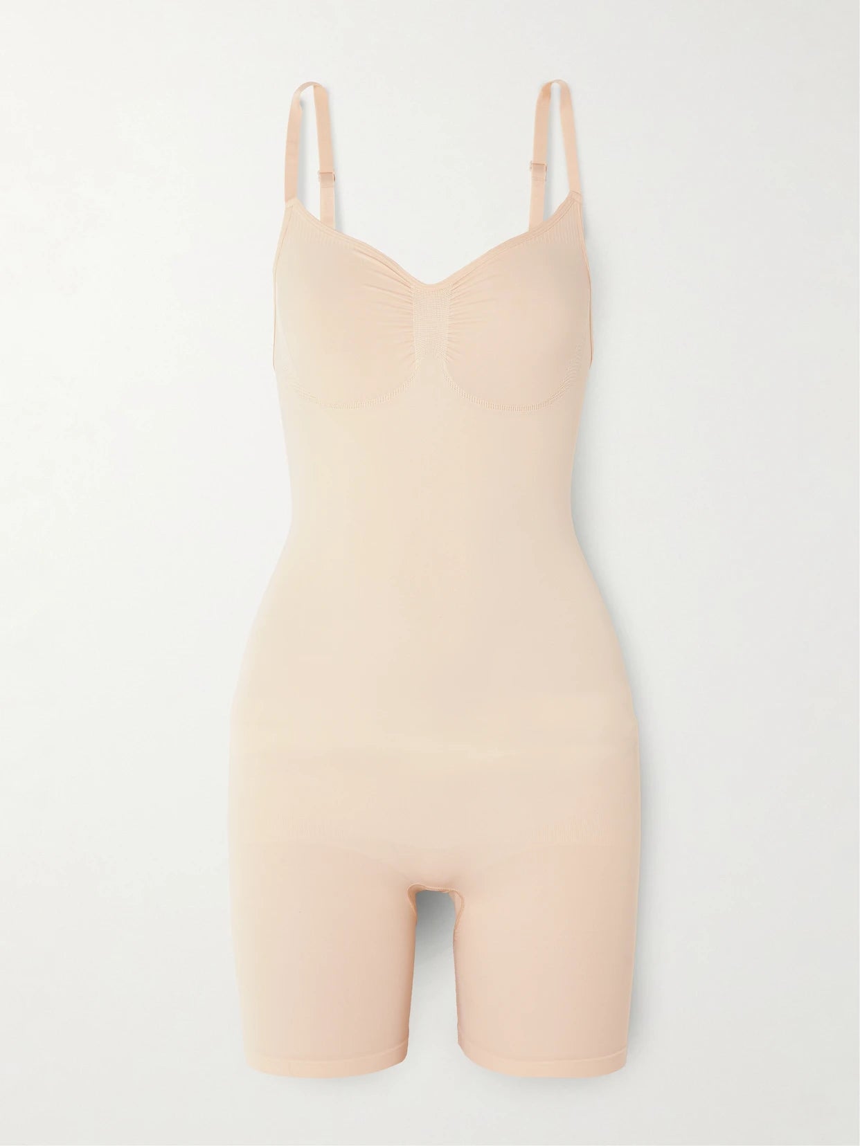 Seamless Sculpt Mid Thigh Bodysuit - Sand