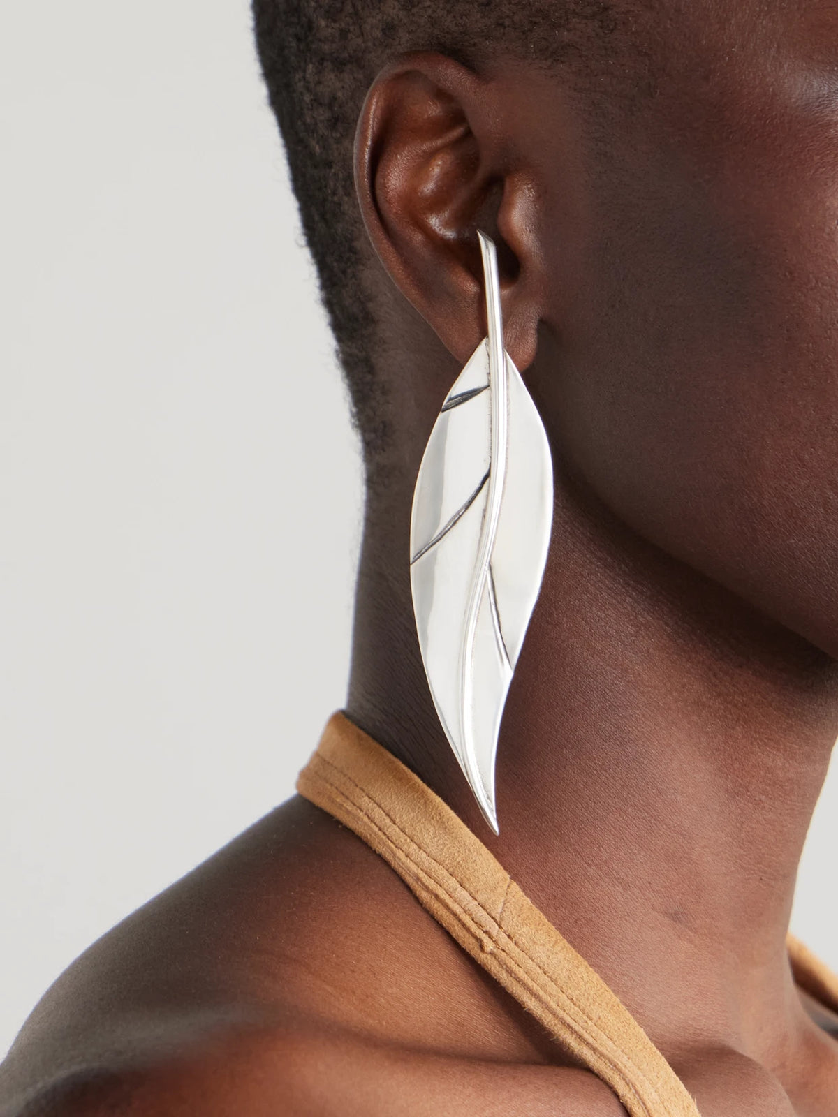 Image of Earrings. Product name - Leaf Silver Earrings in Multi colour by brand - Sophie Buhai