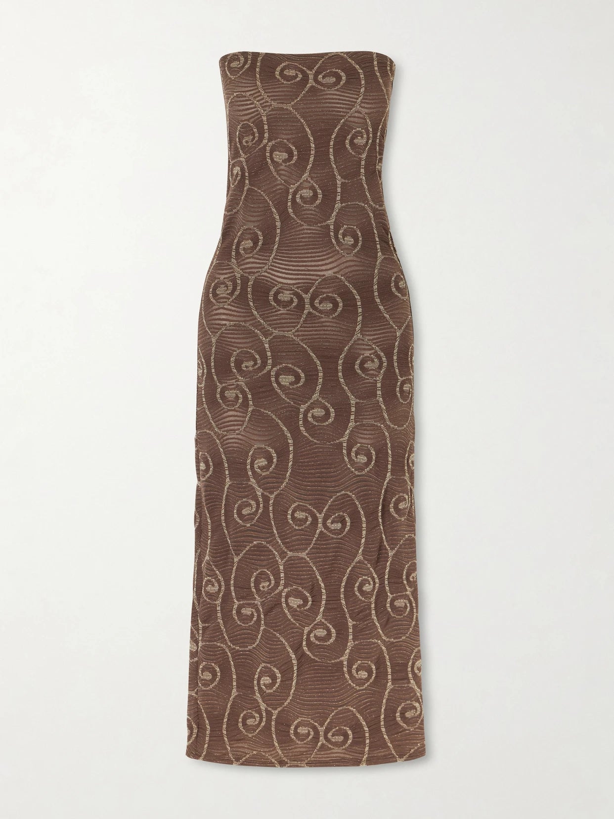 Metallic Jacquard-knit Midi Dress