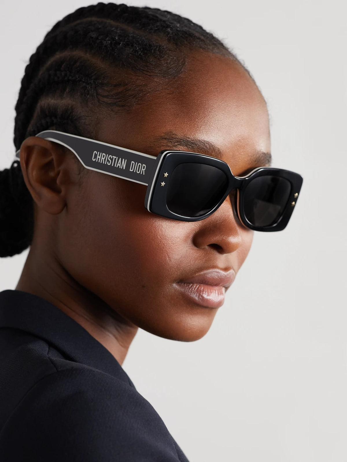 Image of Sunglasses. Product name - Diorpacific S1u Square-frame Acetate Sunglasses in Black colour by brand - DIOR Eyewear