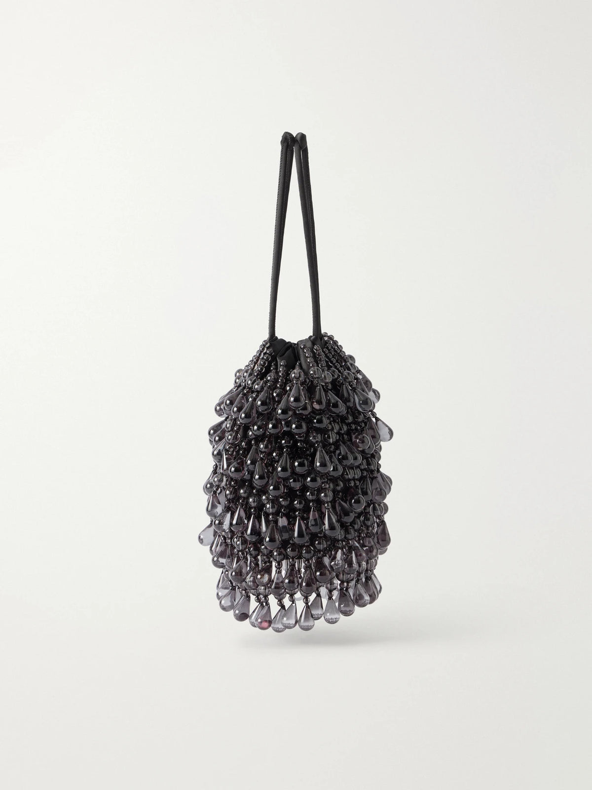 Cult Gaia Zia Wristlet Beads-detailed Satin To-handle Bag