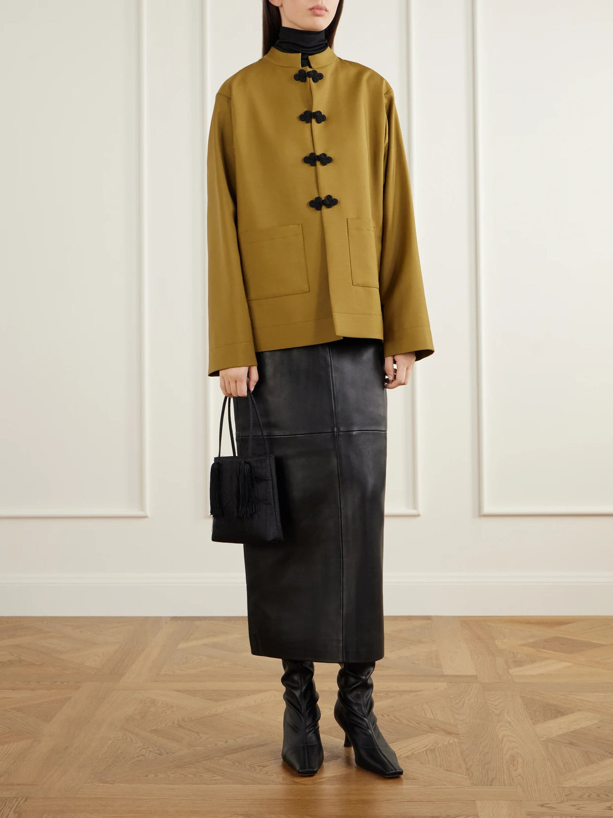 Image of Coats & Jackets. Product name - Virgin Wool And Mohair-blend Jacket in Yellow colour by brand - RÓHE