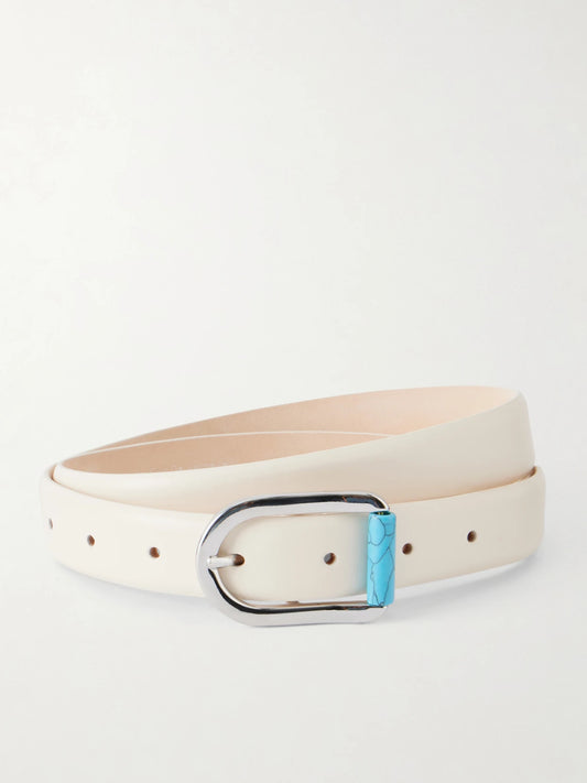 Déhanche Mija Turquoise-embellished Leather Belt