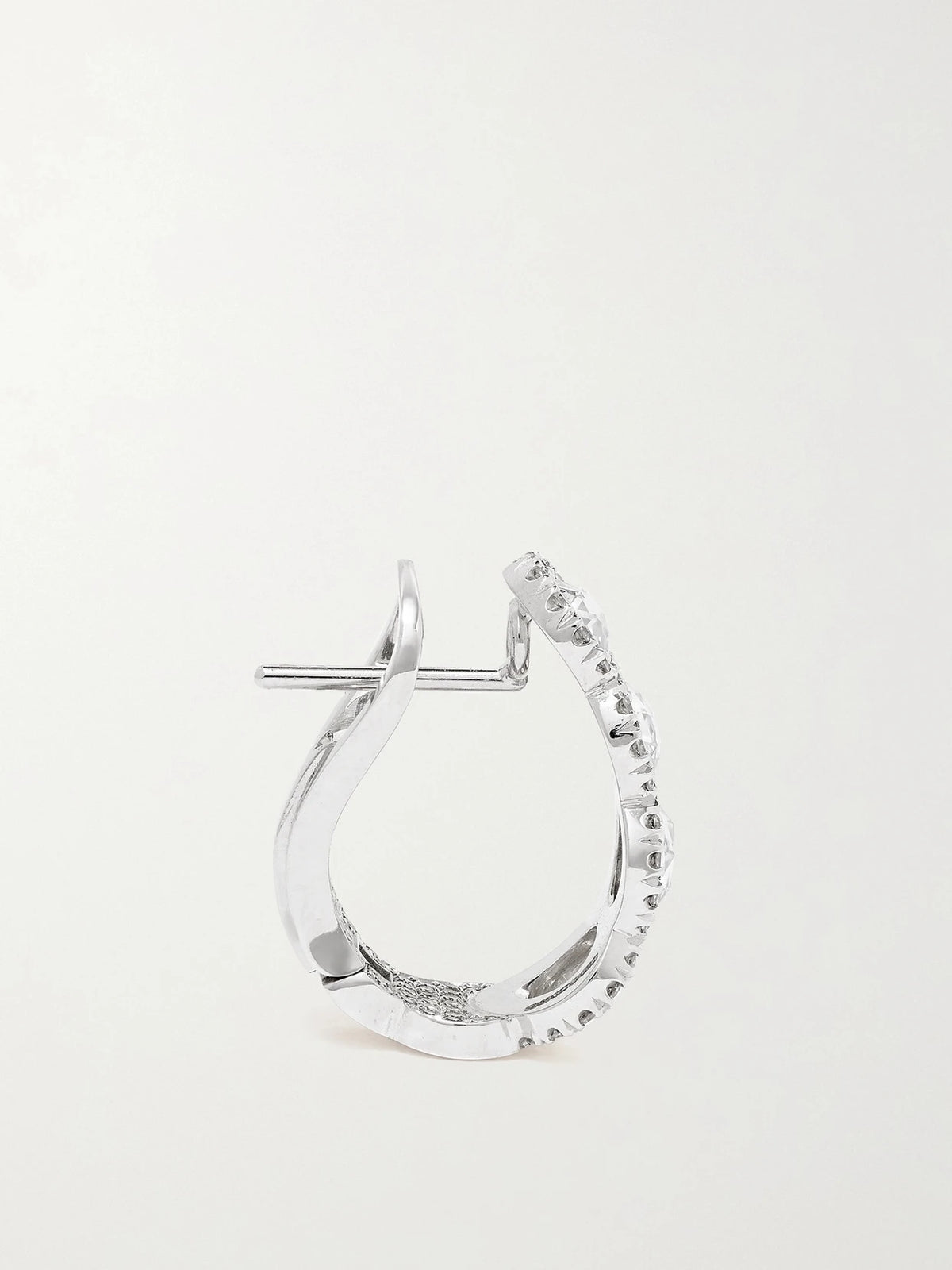 18-karat White Gold Diamond Hoop Earrings