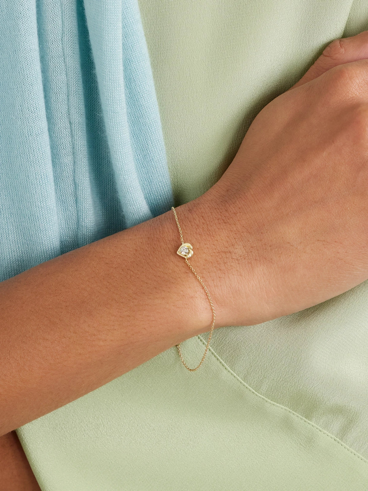 Image of Bracelets. Product name - Tie The Knot 10-karat Gold Diamond Bracelet in Multi colour by brand - STONE AND STRAND