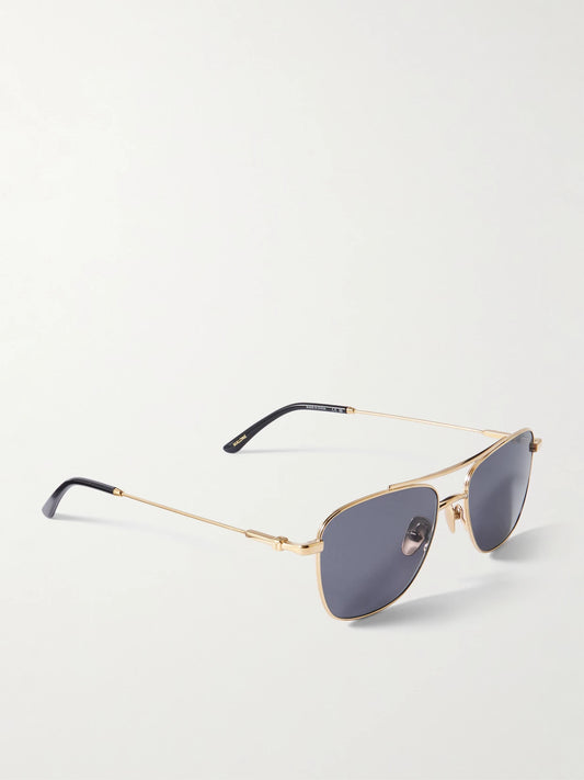 Thistles The Malone Aviator-style Gold-tone Sunglasses