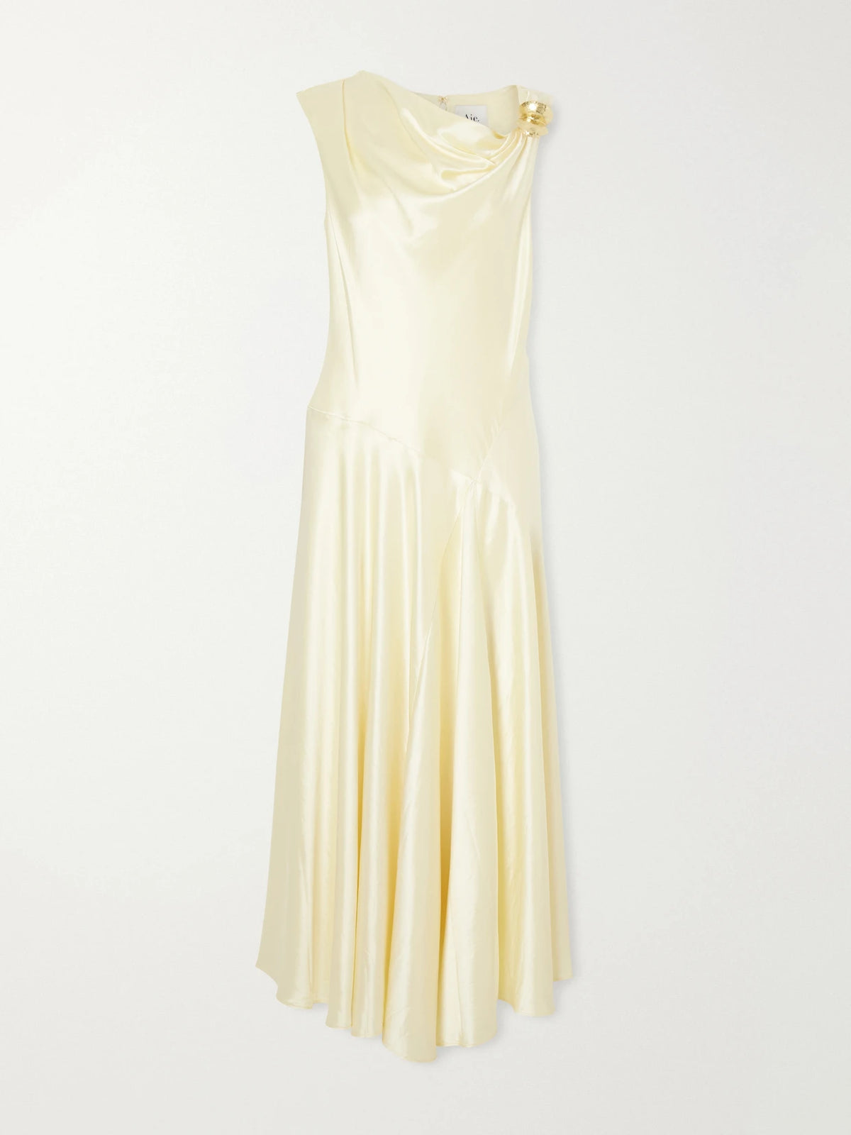 Aje Siren Embellished Satin Maxi Dress