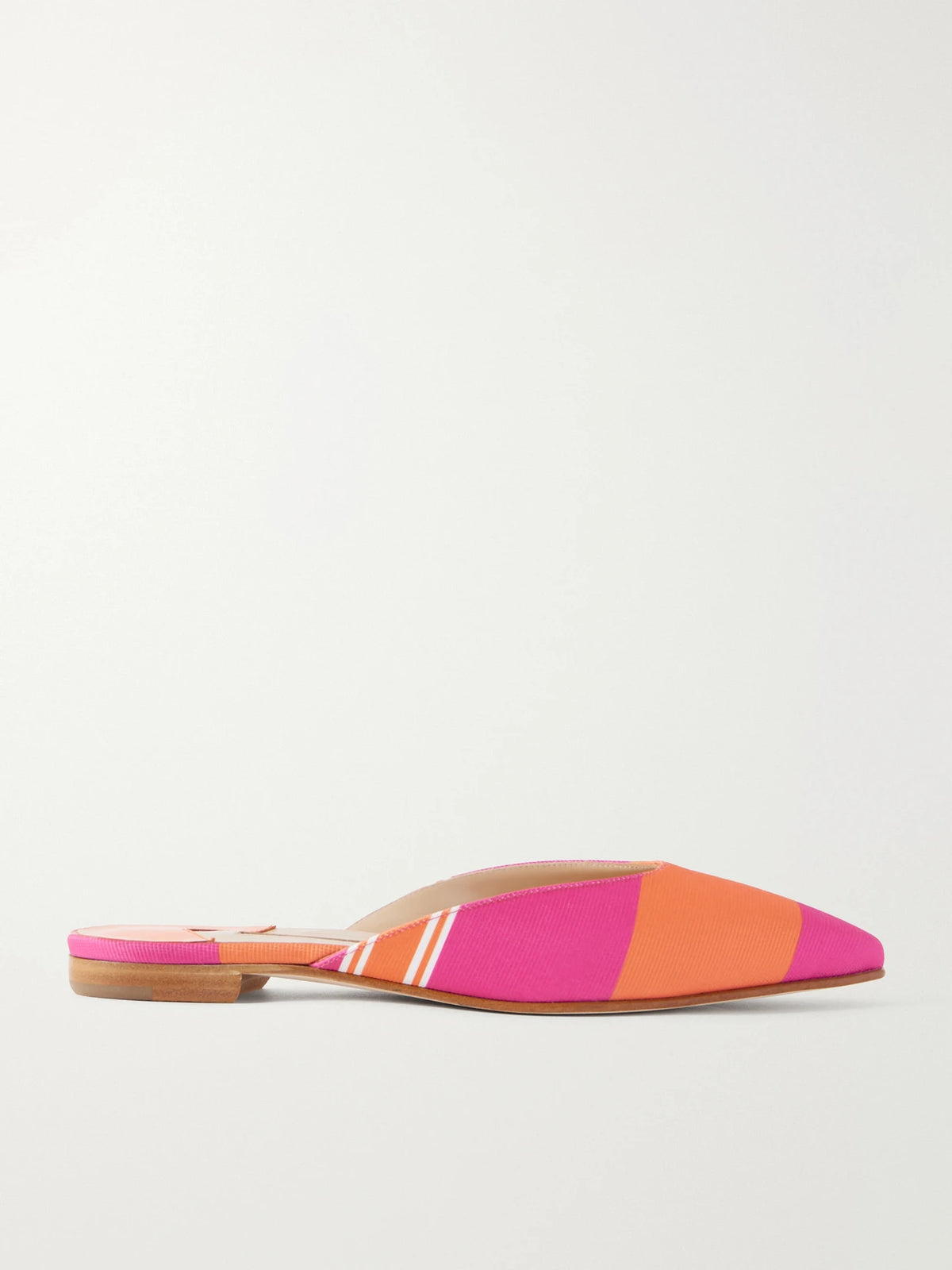 + Emilia Wickstead Striped Twill Mules