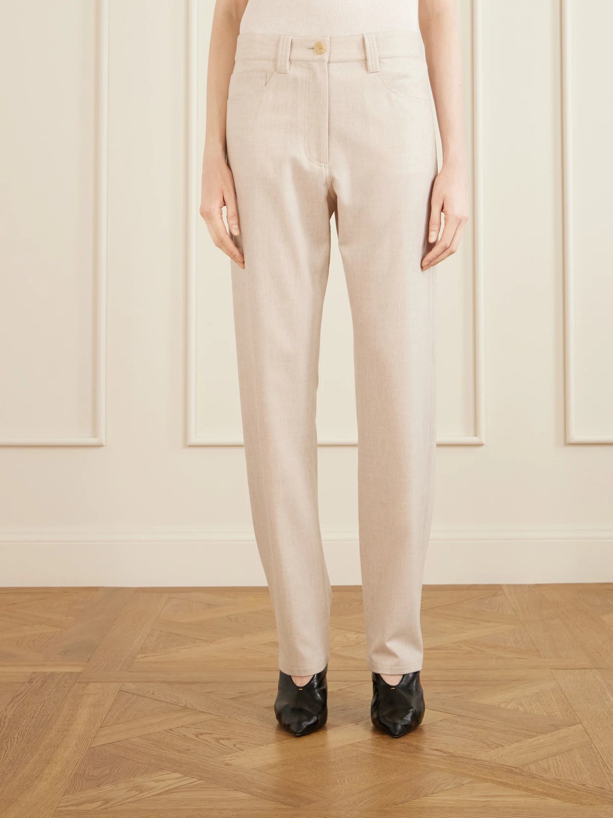 Callum Stretch Wool And Cashmere-blend Straight-leg Pants
