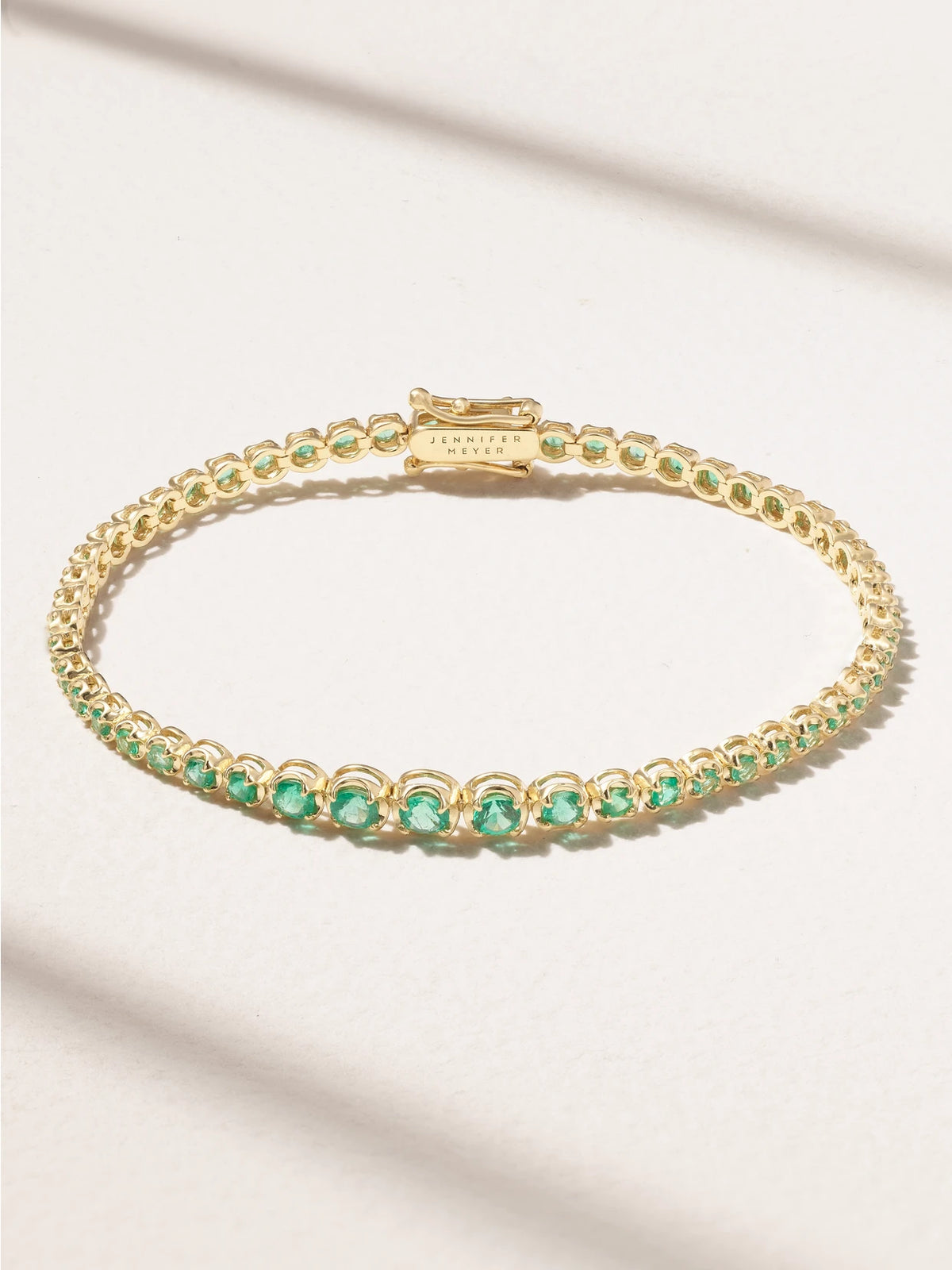 18-karat Gold Emerald Tennis Bracelet
