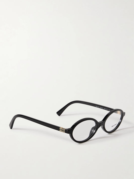 Miu Miu Eyewear Oval-frame Acetate Optical Glasses