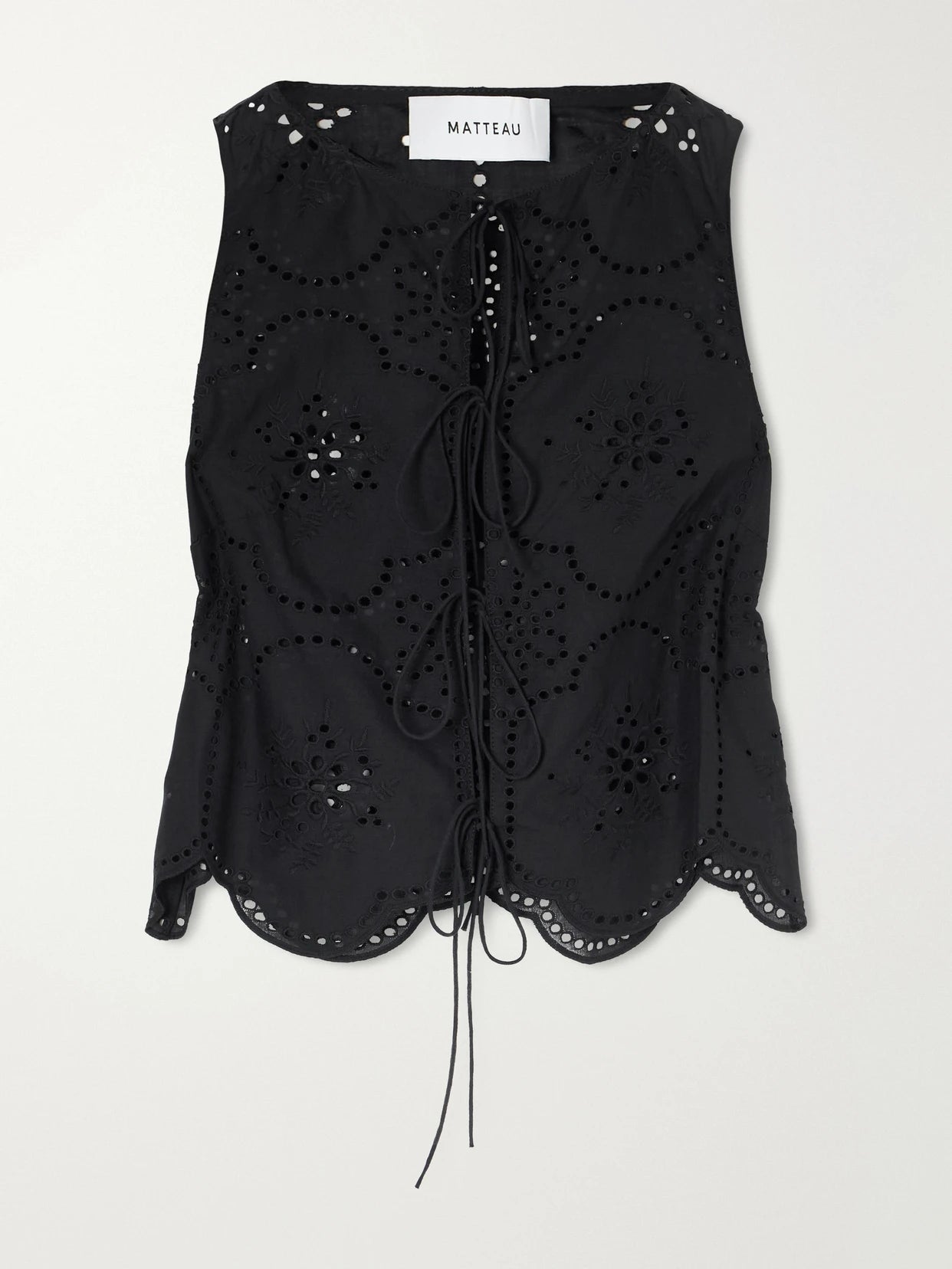 Scalloped Broderie Anglaise Cotton Top