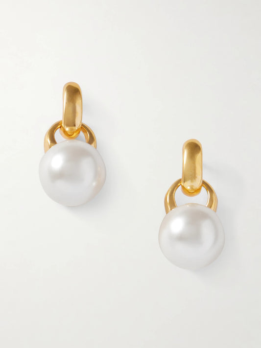 Everyday Gold Vermeil Pearl Earrings