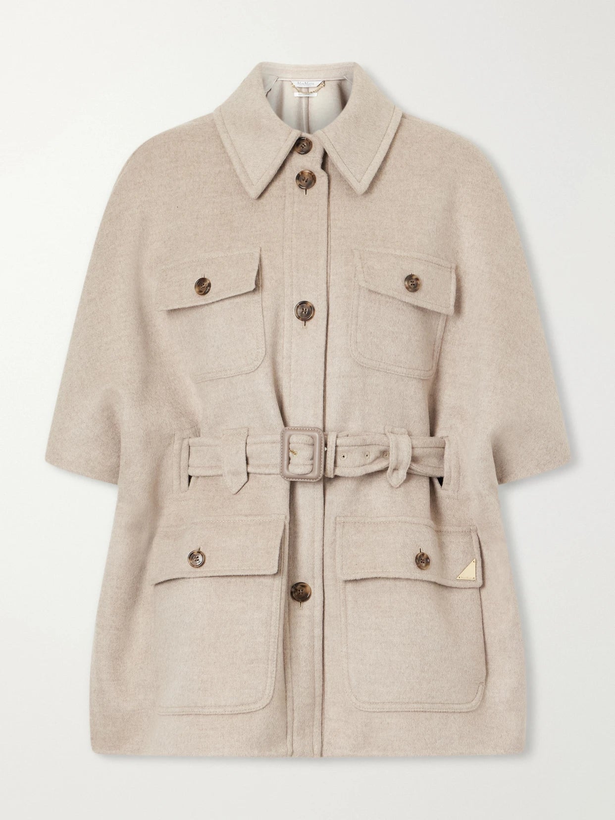 Belted Cashmere Cape