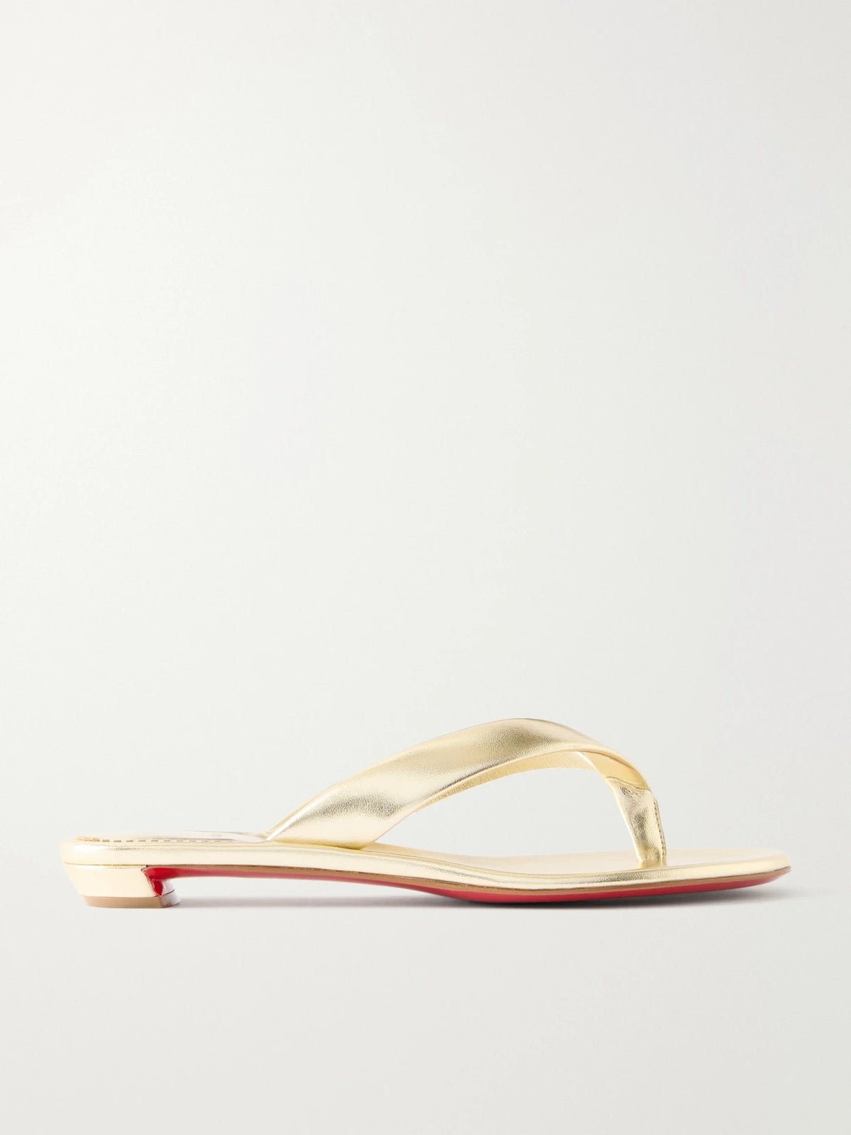 Miss Z Metallic Leather Thong Sandals