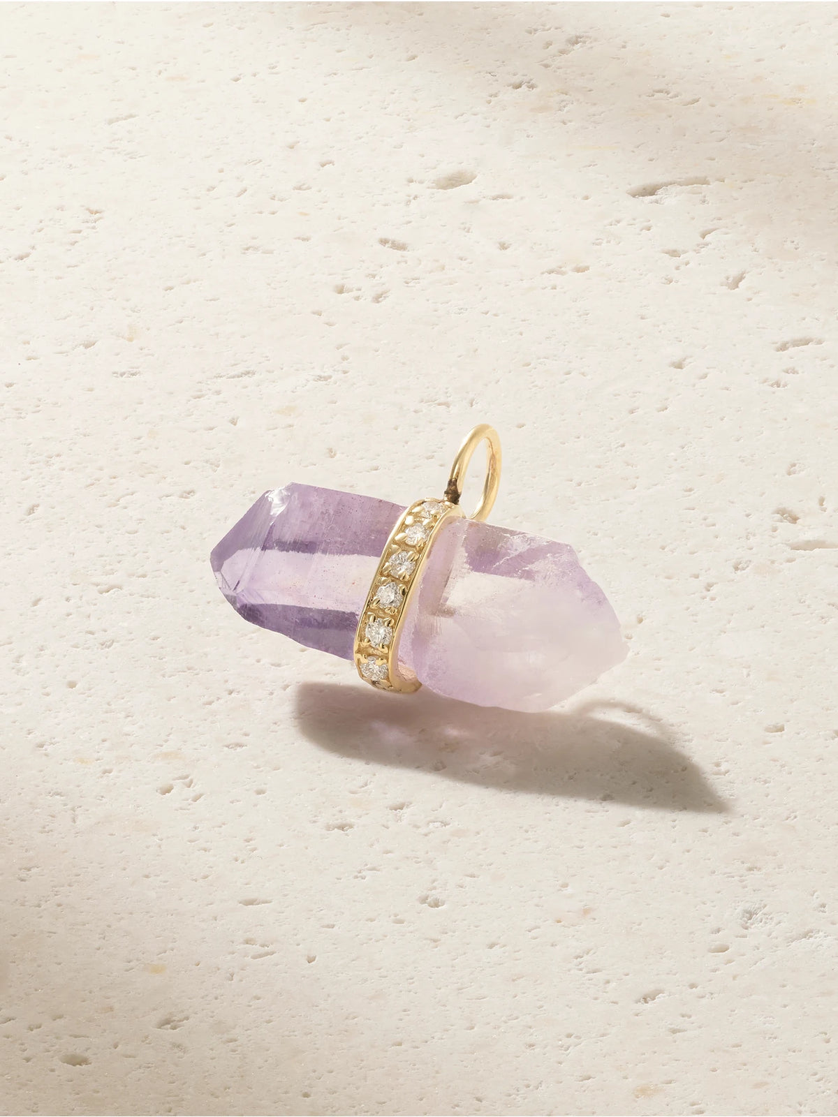 Veracruz 14-karat Gold, Amethyst And Diamond Pendant