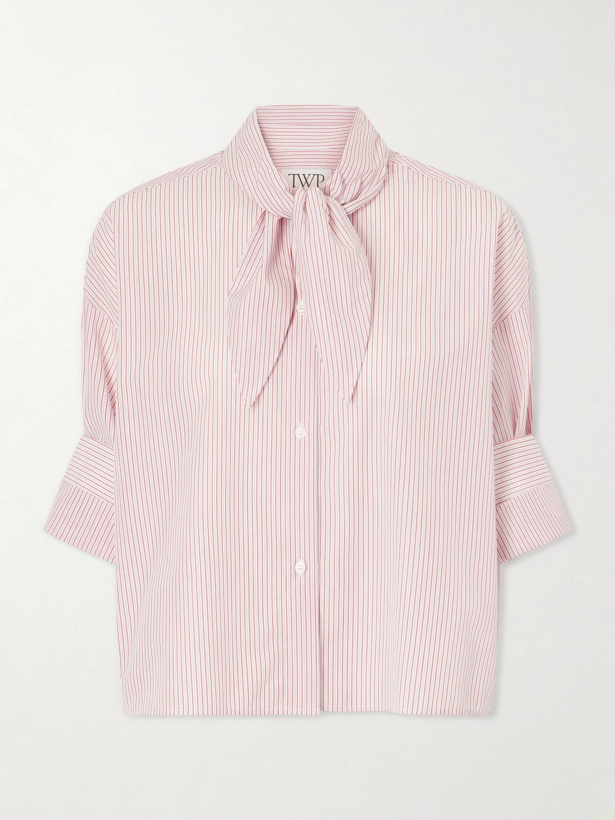Tie One On Striped Cotton-poplin Shirt