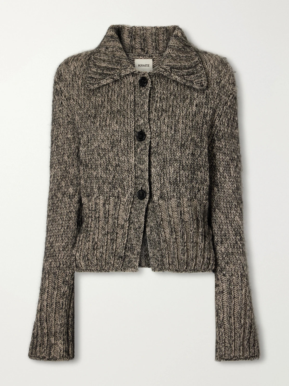 KHAITE Takeo Cashmere, Mohair And Silk-blend Mélange Cardigan