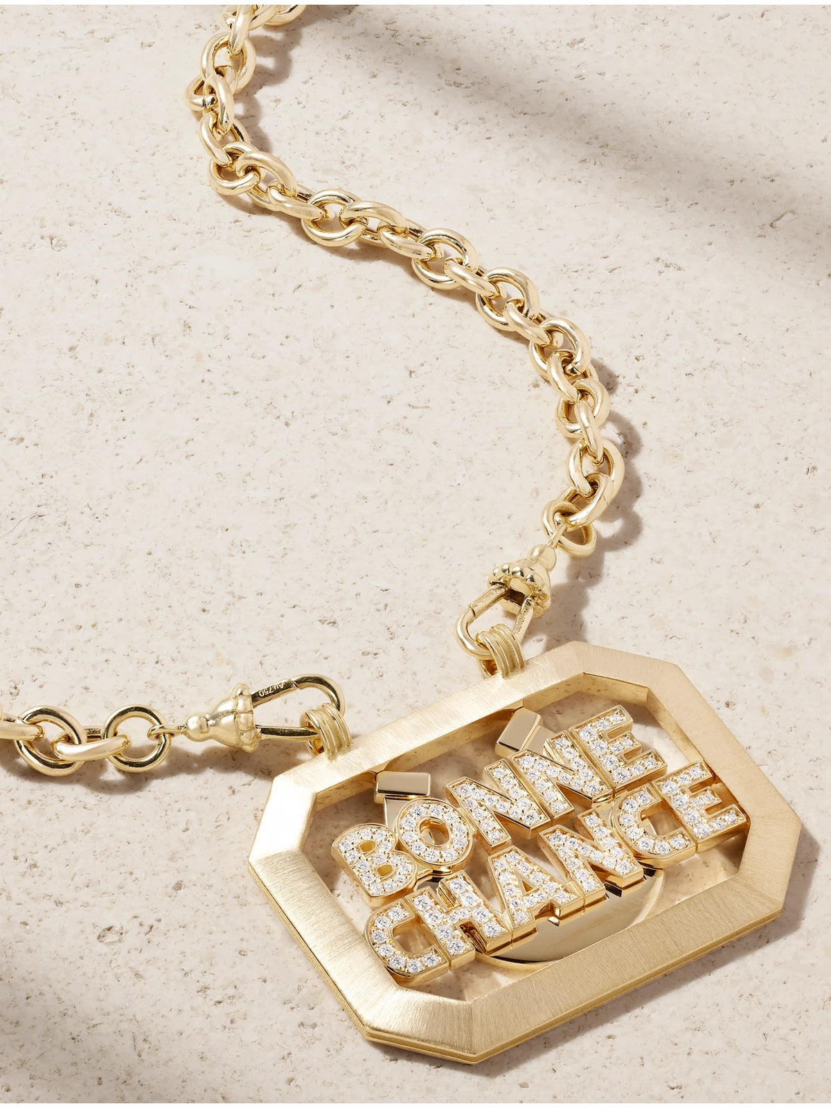 Bonne Chance Scapular 18-karat Gold Diamond Necklace
