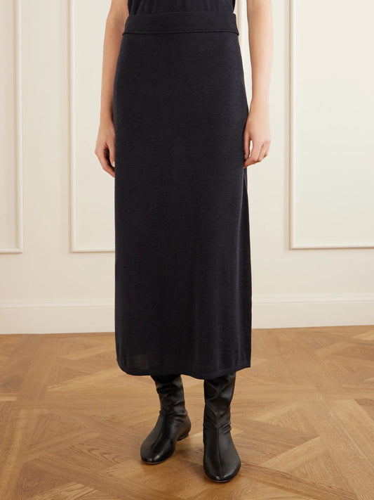 TOTEME Lyocell And Cashmere-blend Midi Skirt
