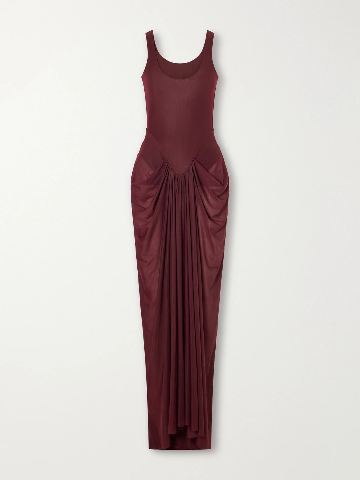 Maygel Coronel Aria Ruched Jersey Maxi Dress