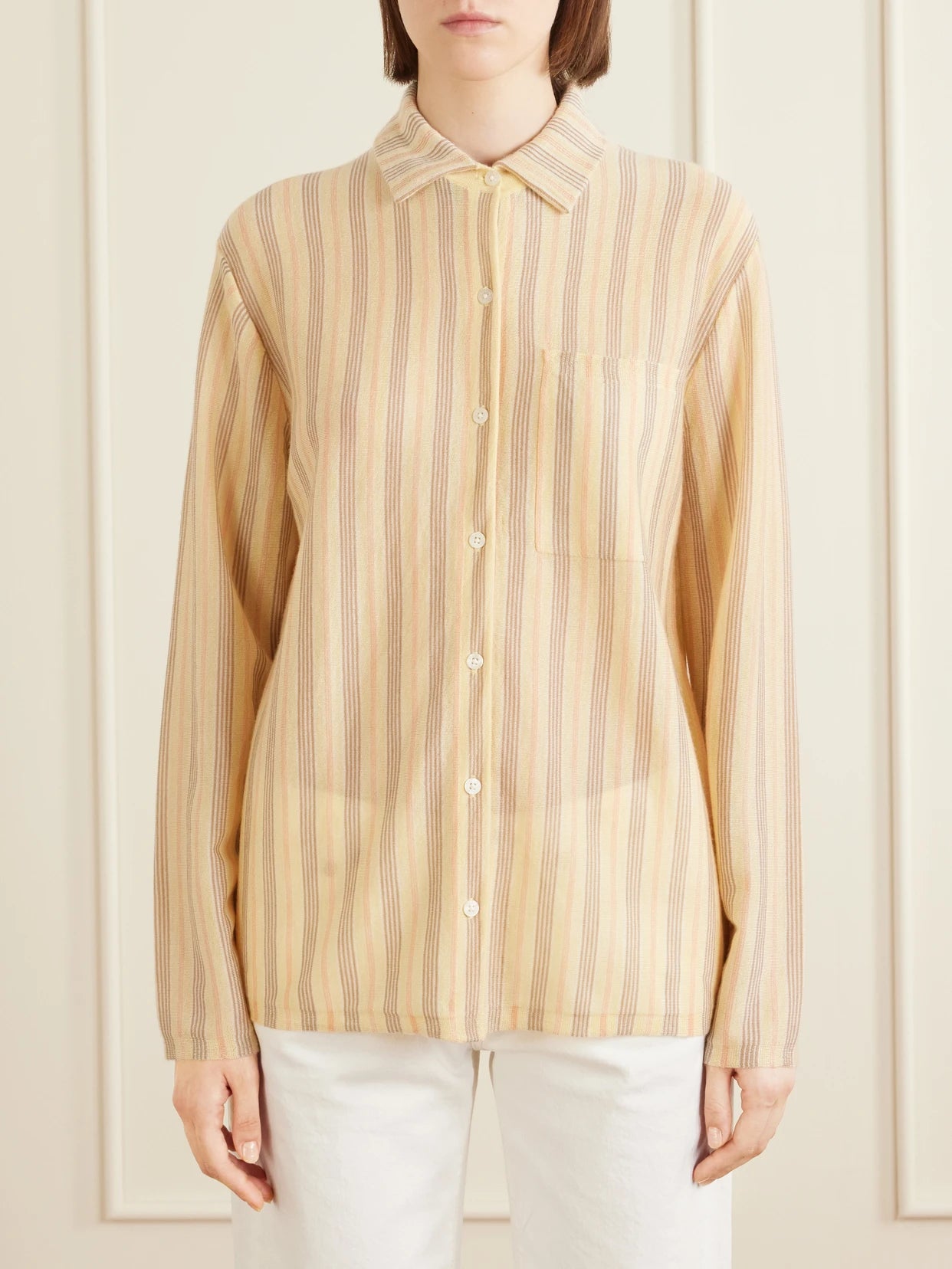 Showtime Striped Cashmere Shirt