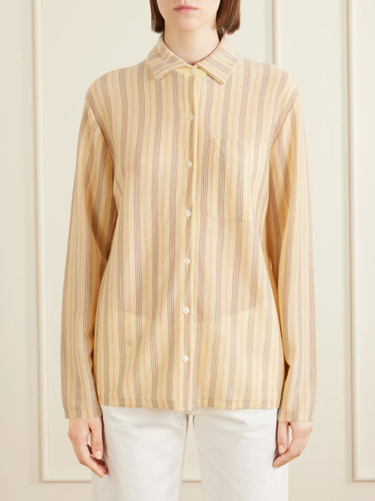 Showtime Striped Cashmere Shirt