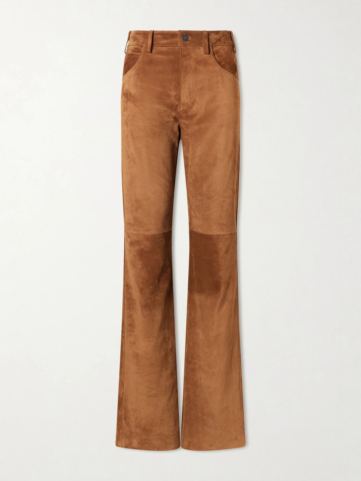 Nili Lotan Joan Suede Straight-leg Pants