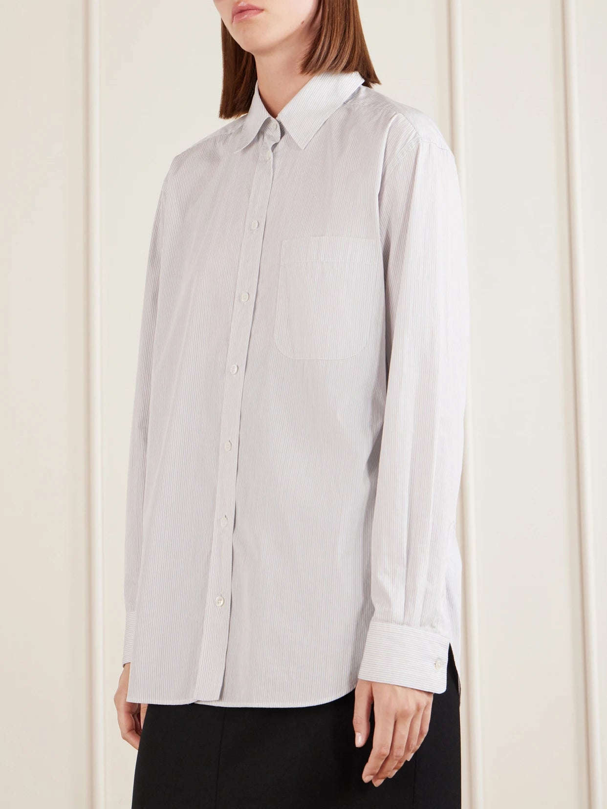 Gavina Striped Cotton-poplin Shirt