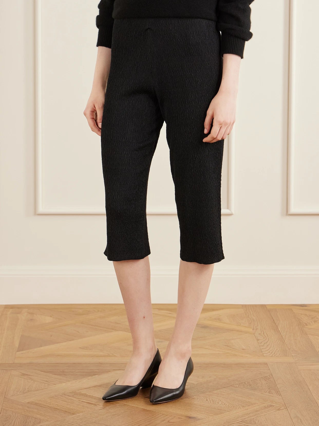 Omero Silk Plissé Capris