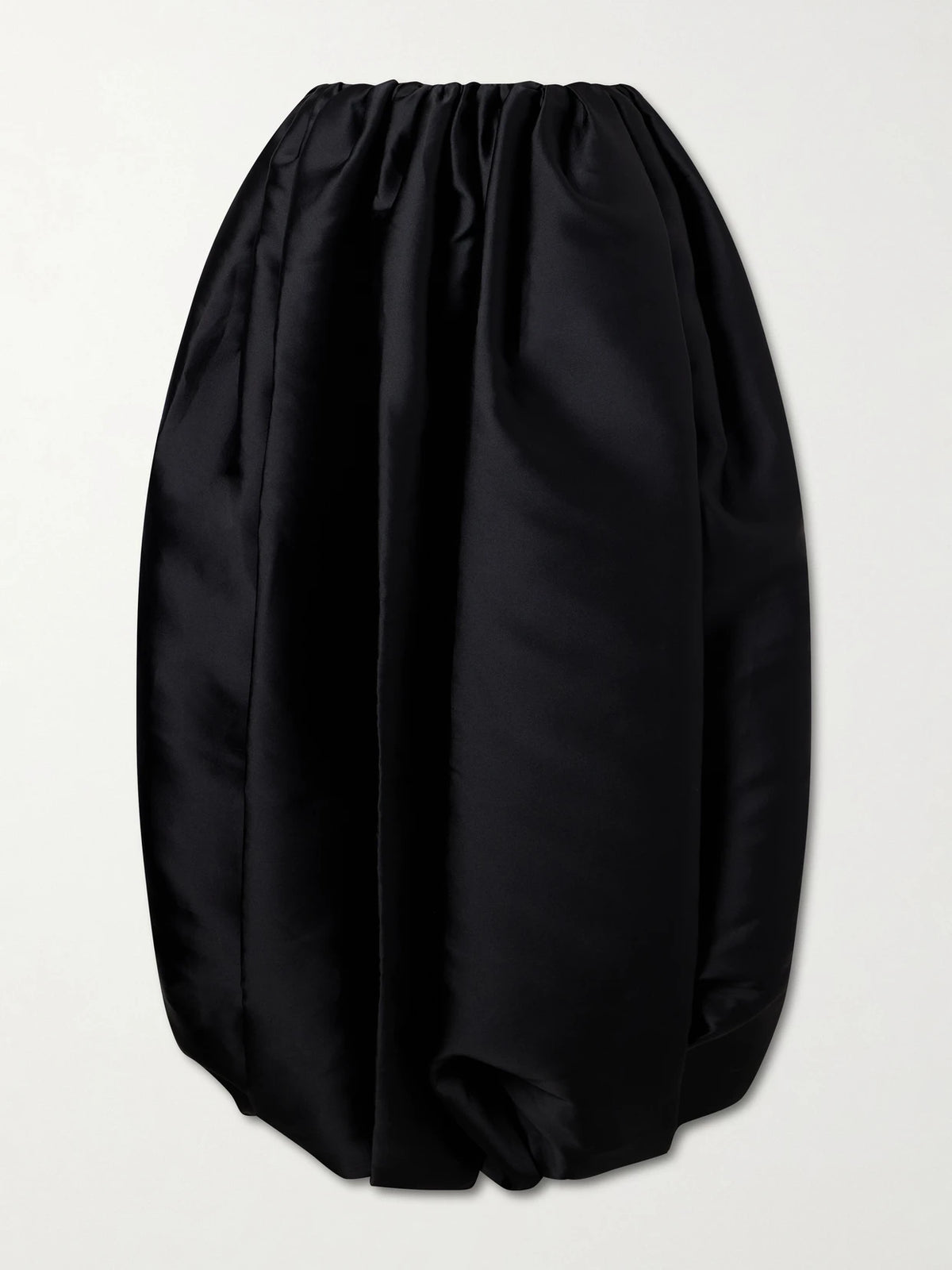 Gathered Duchesse Satin Maxi Skirt