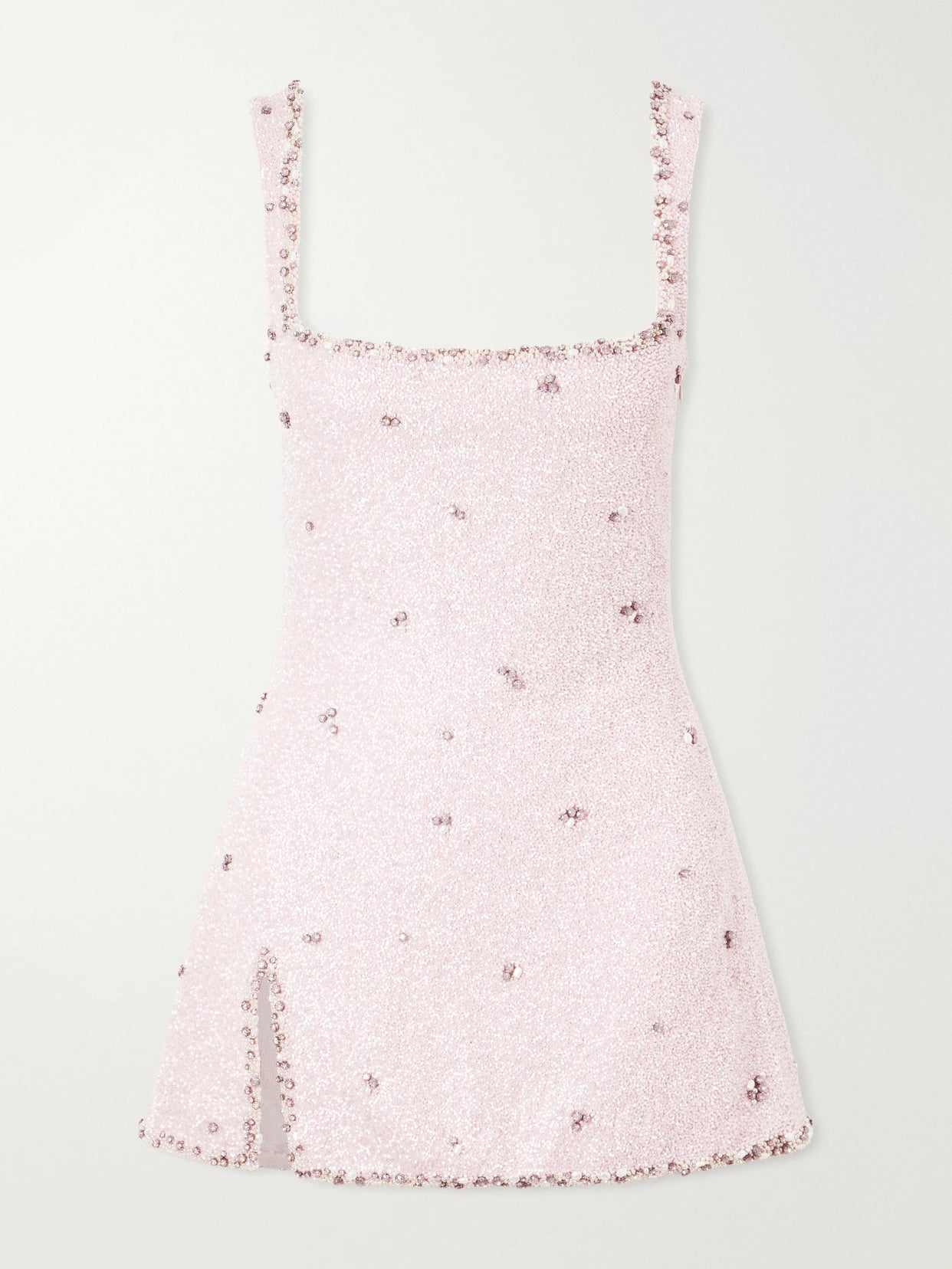 Athena Embellished Stretch-mesh Mini Dress