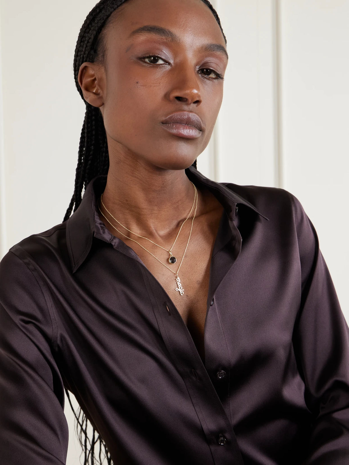 Image of Necklaces. Product name - Icon Solitaire 14-karat Gold, Topaz And Diamond Necklace in Multi colour by brand - Sydney Evan