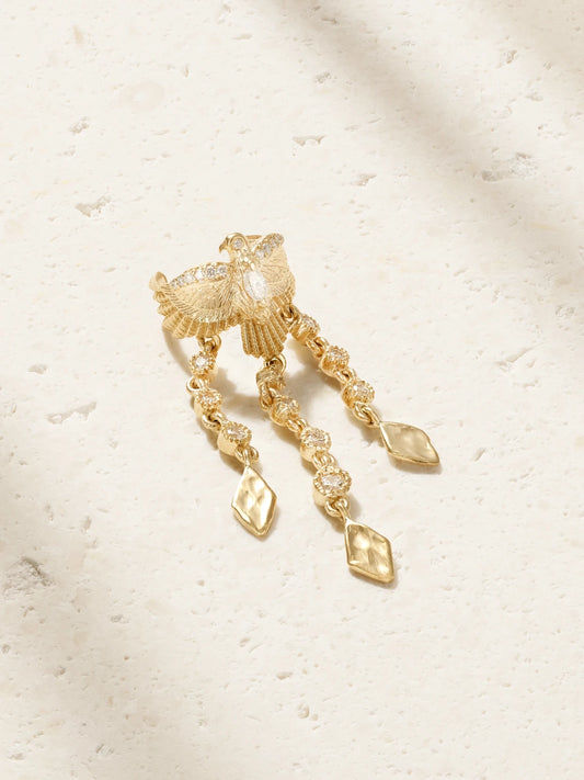 14-karat Gold Diamond Ear Cuff