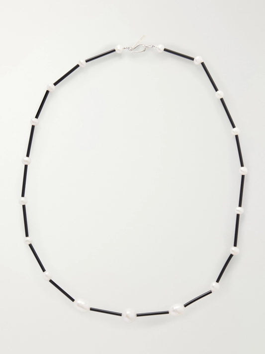 Osiris Silver, Pearl And Glass Necklace