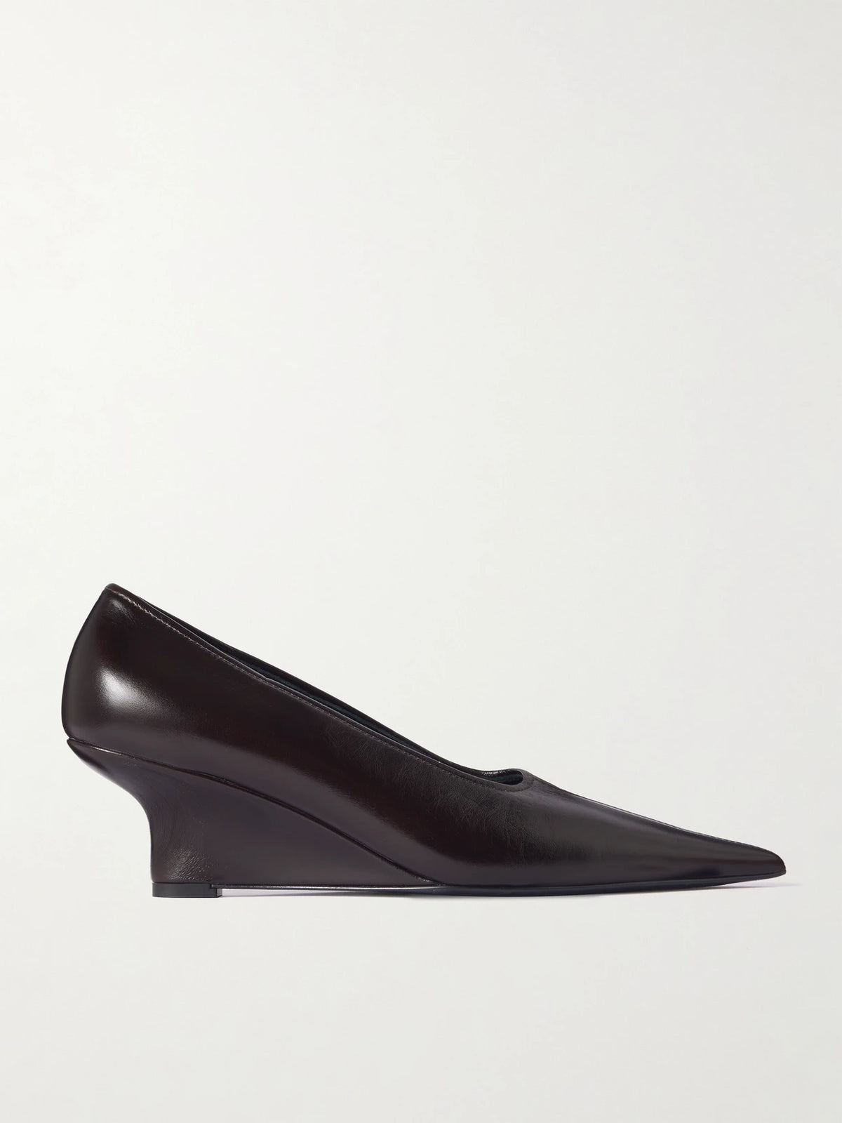 Leather Wedge Pumps