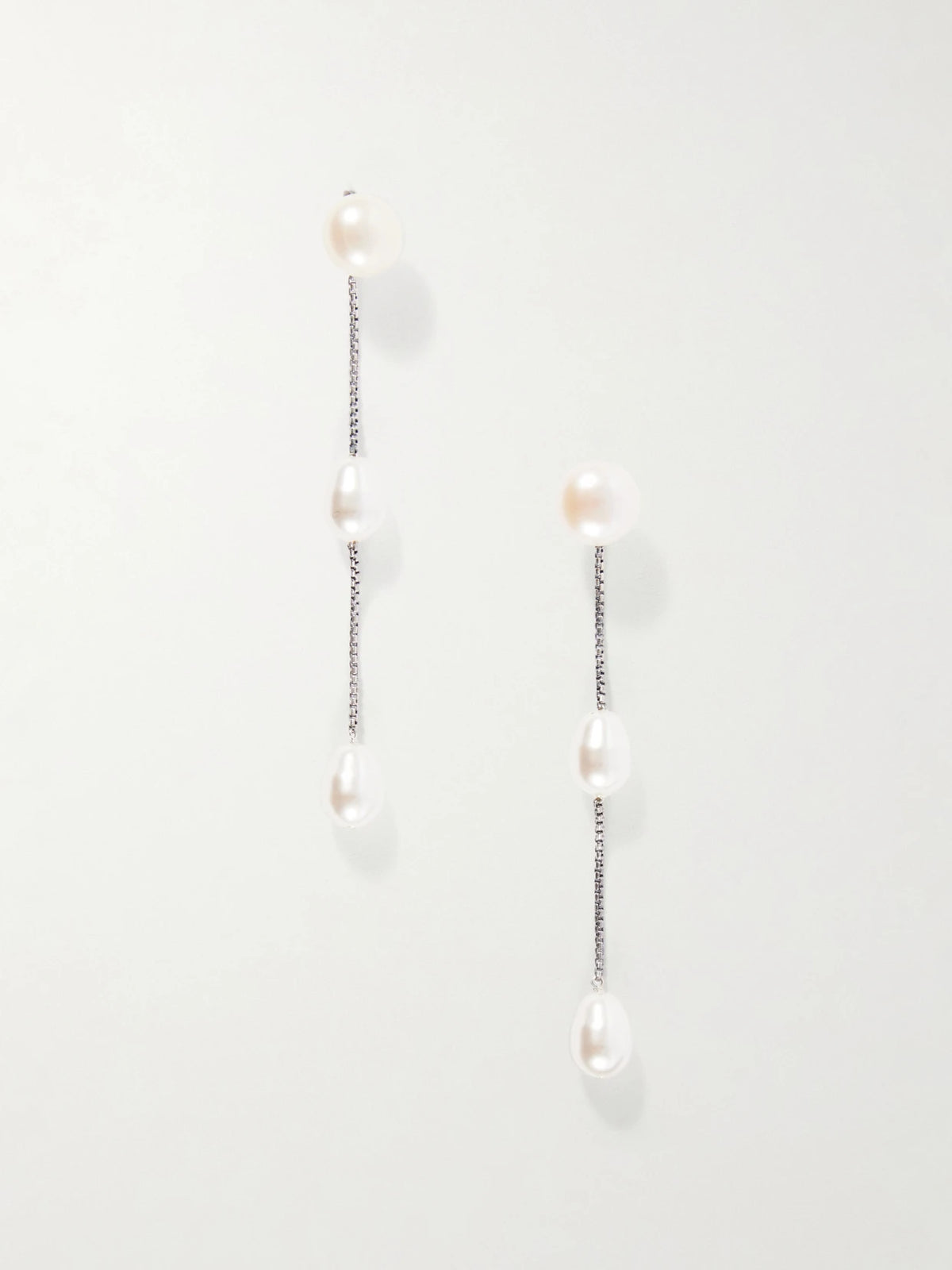 Sterling Silver And Pearl Earrings