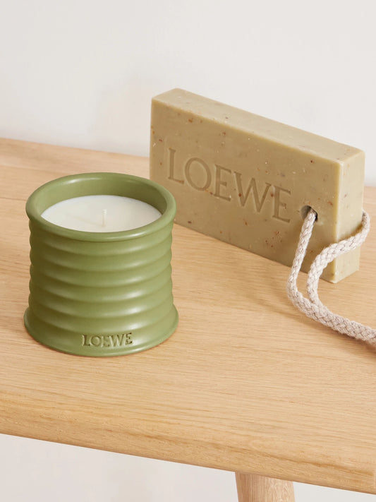 Image of Perfumes & Colognes. Product name - Pistachio Small Candle, 170g in Green colour by brand - LOEWE PERFUMES