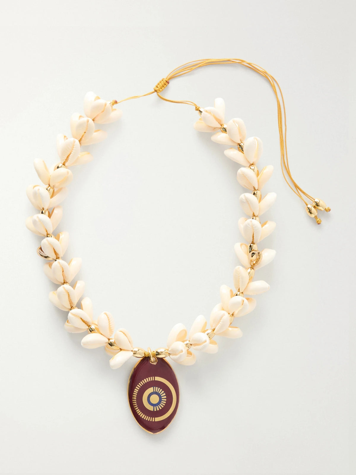 Gold-plated, Seashell And Ceramic Necklace