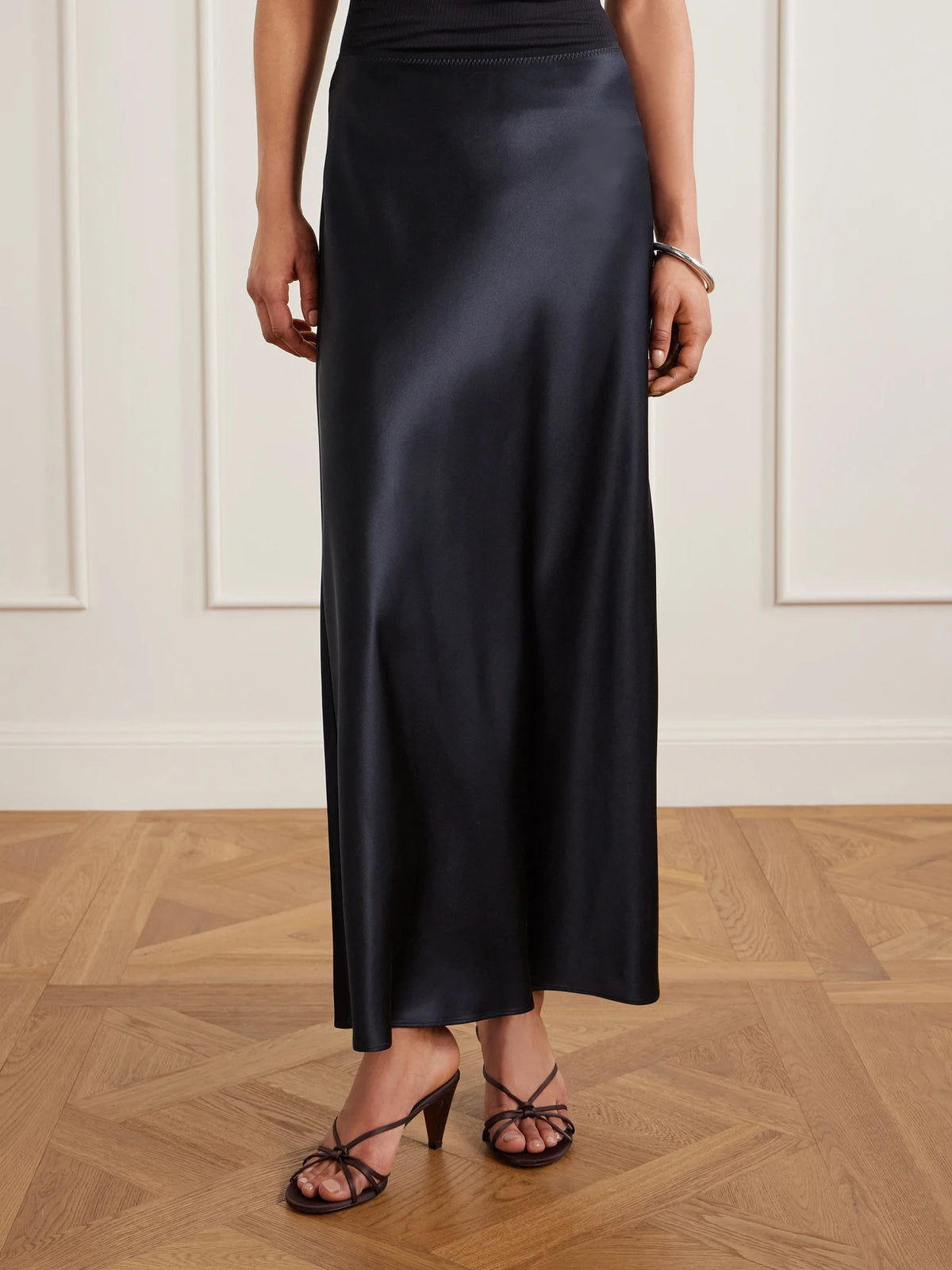 Isaak Silk-satin Maxi Skirt