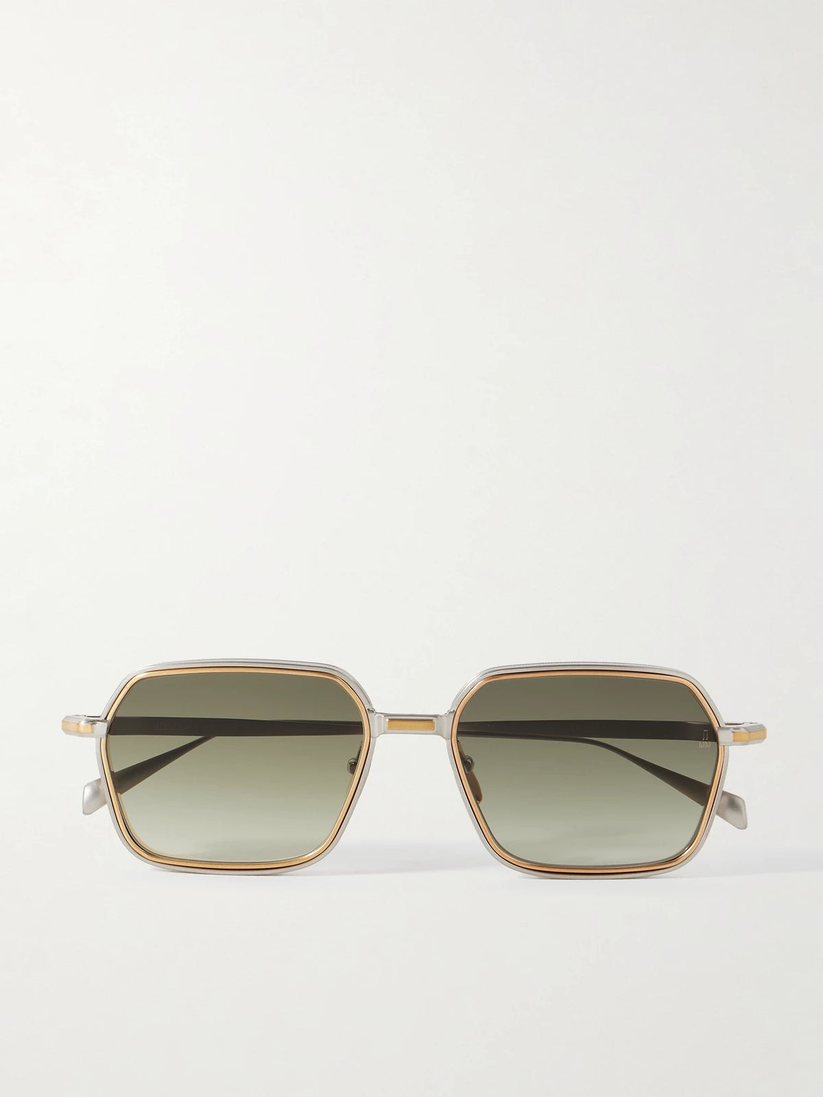Admiral Square-frame Gold- And Silver-tone Titanium Sunglasses