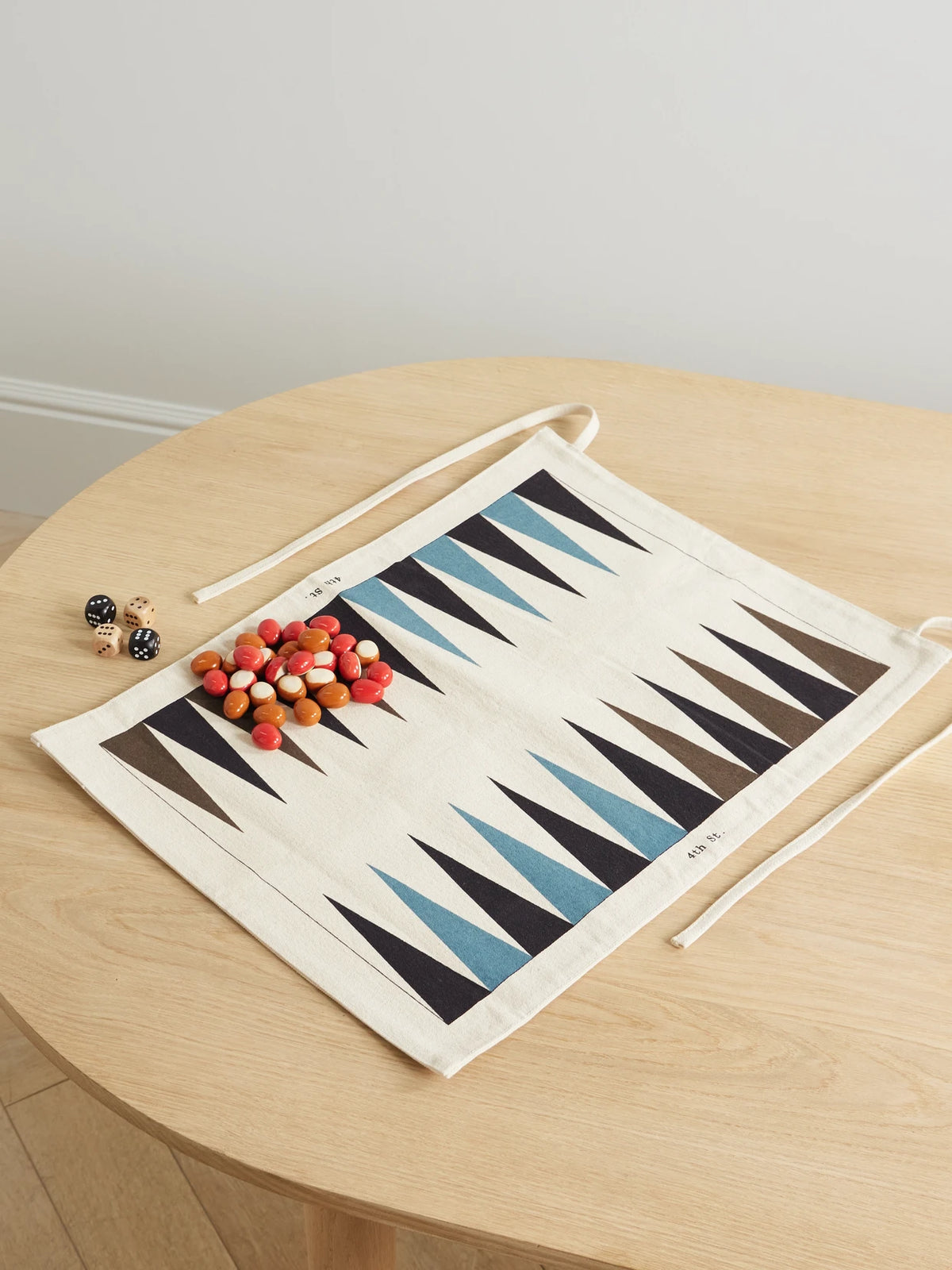 Canvas, Wood And Metal Backgammon Set