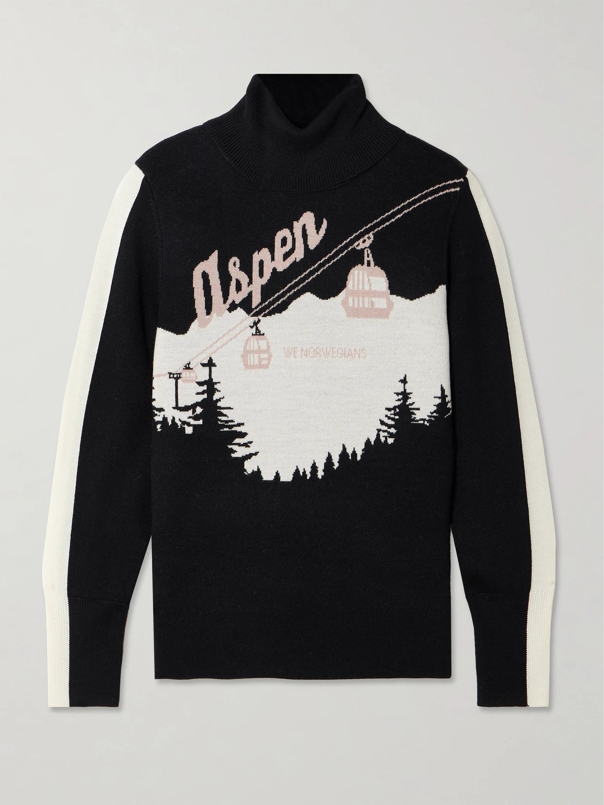 Afterski Jacquard-knit Merino Wool Turtleneck Sweater