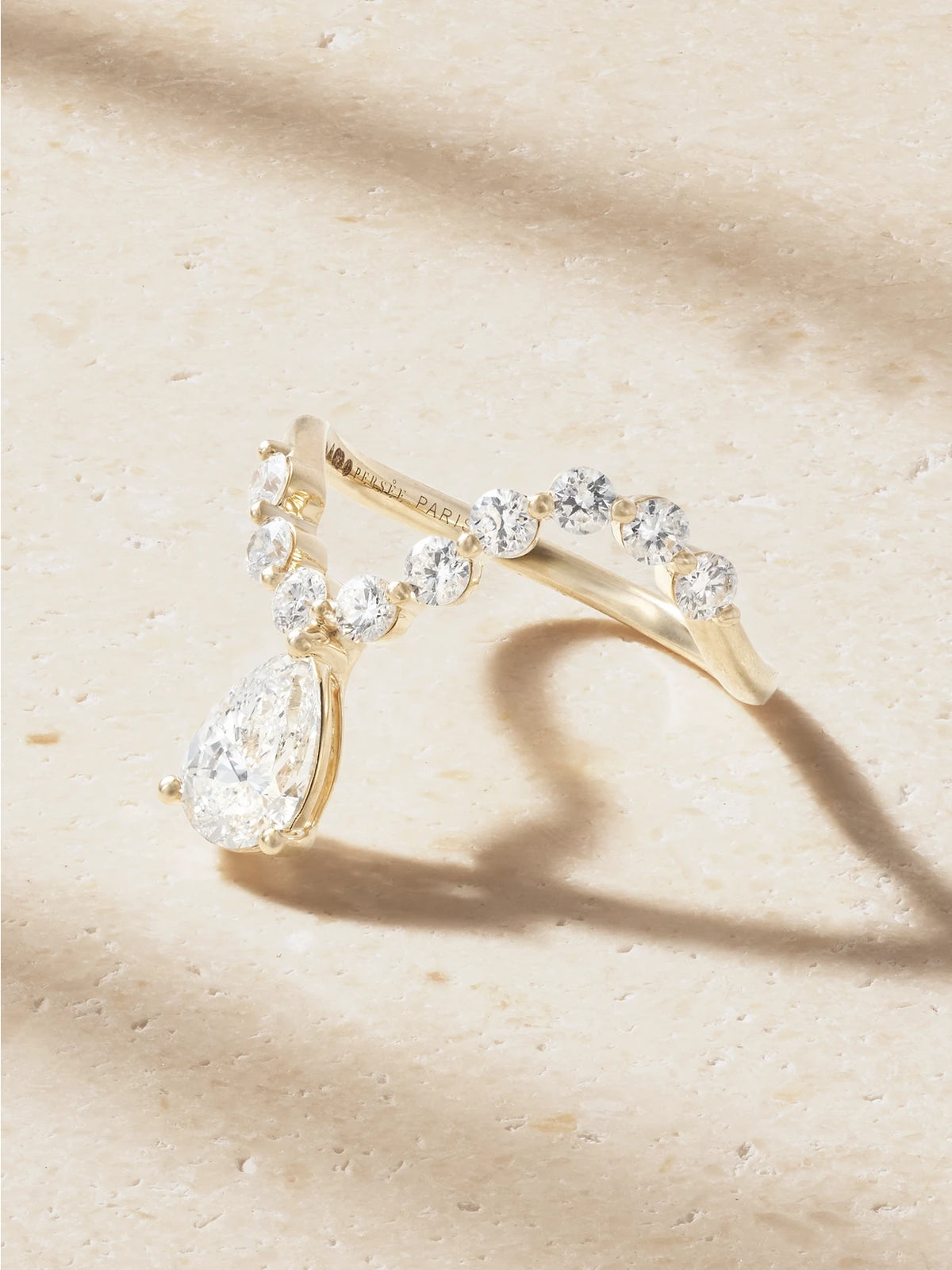 Persée Wave 9-karat Gold Diamond Ring
