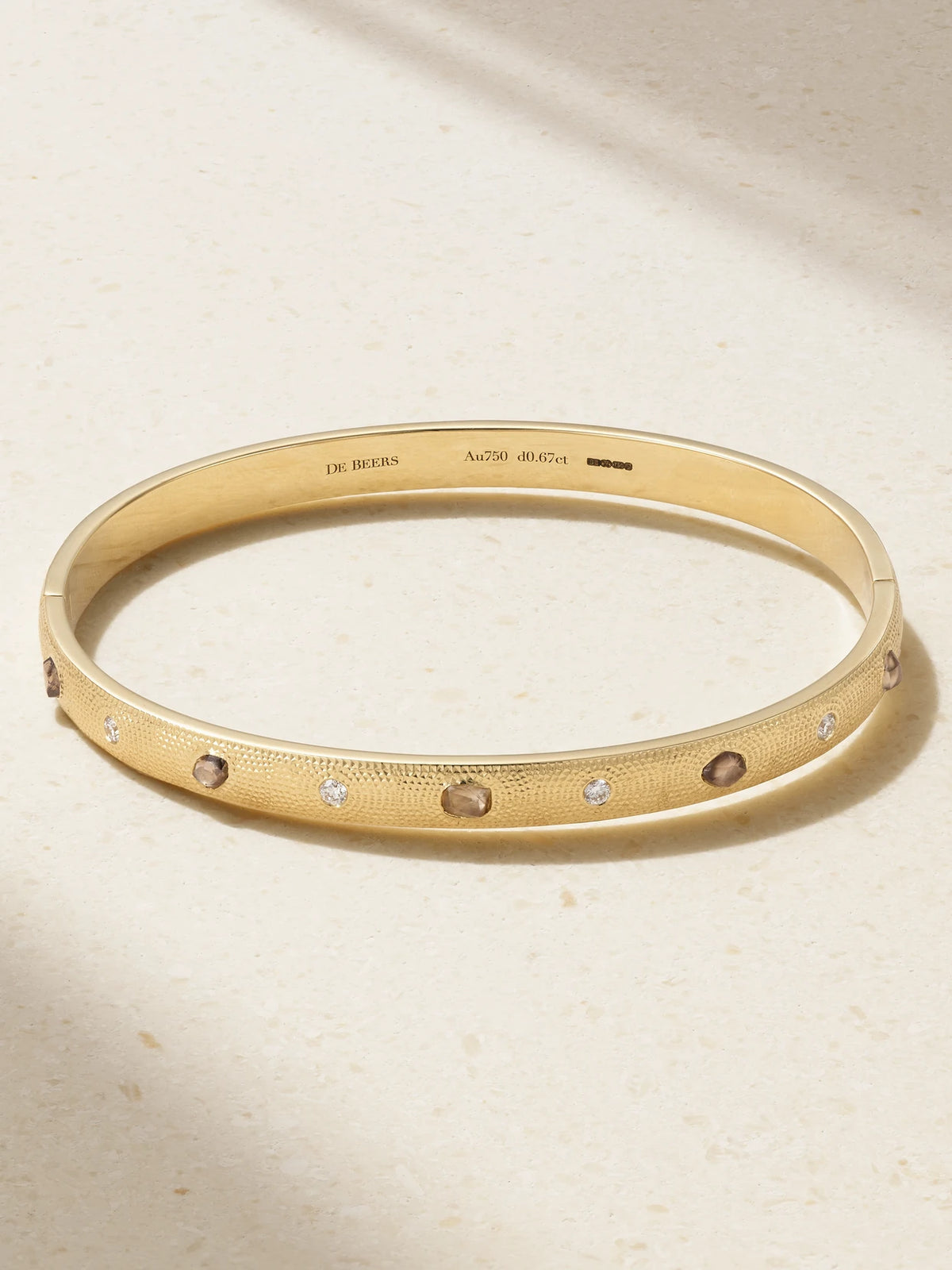 Talisman 18-karat Gold Diamond Bangle
